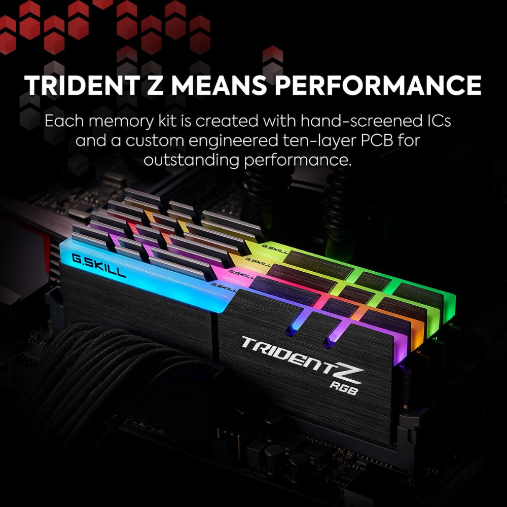 G.Skill Trident Z 32GB (2x16GB) DDR4 3000MHz Desktop RAM | RGB