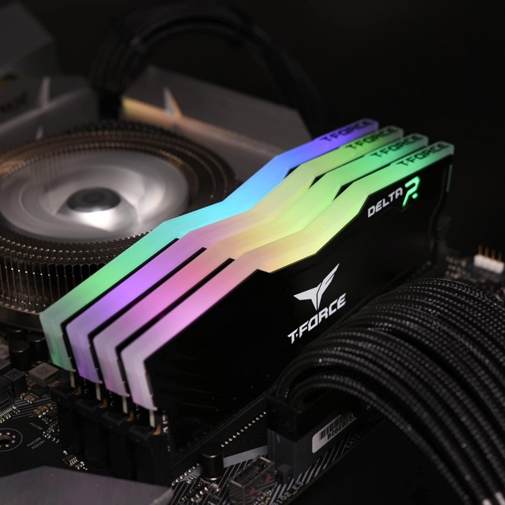 TeamGroup T-Force Delta 16GB (2x8GB) DDR4 3600MHz Desktop RAM | RGB Black