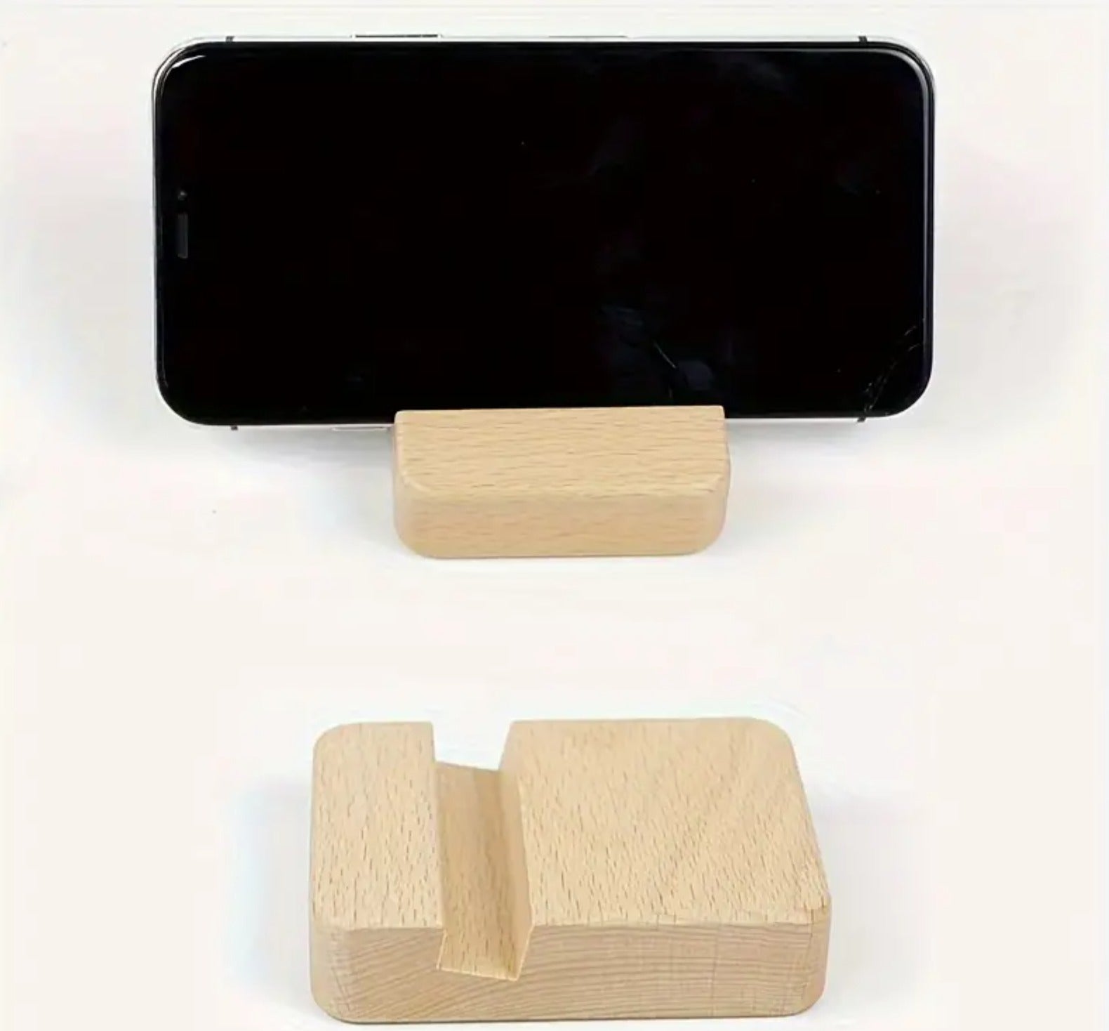 Elegant Wooden Mobile Phone Holder – Hands-Free Convenience for Desk and Office